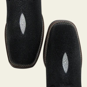 CUADRA Men's Stingray Square Toe Boot, Black