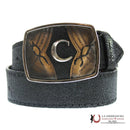 CUADRA Men's Mantarraya Belt Black