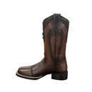 CUADRA Men's Genuine Bovine Leather Embroidery & Laser Square Toe CU984