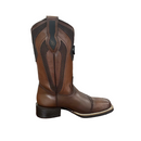 CUADRA Men's Genuine Bovine Leather Embroidery & Laser Square Toe CU984