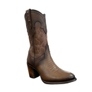 CUADRA Women's Santana Bovine Embroidery & Studs Zipper Western Boot CU769