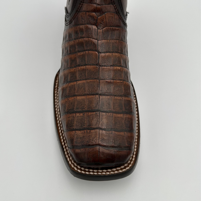CUADRA Men's Fuscus Lomo Belly Leather Zipper & Elastic Square Toe Western Boot CU892
