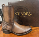 CUADRA Men's  Bovine Leather  Zipper & Studs Narrow Square Toe Ankle Boot CU406