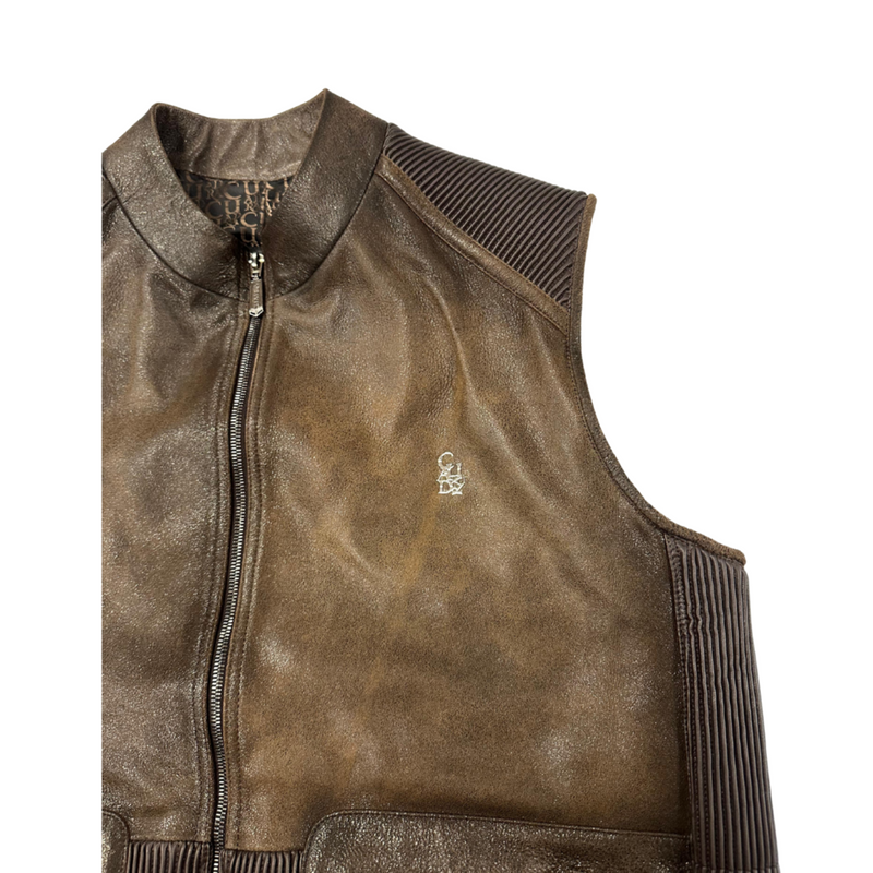 CUADRA Men's Zipper Vest Genuine Lamb Leather JC321