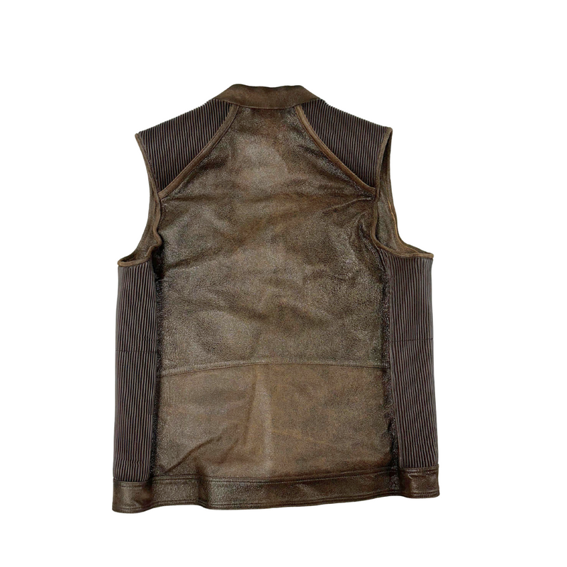 CUADRA Men's Zipper Vest Genuine Lamb Leather JC321