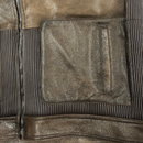 Chaleco CUADRA con cremallera para hombre, piel de cordero auténtica, JC321