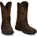 JUSTIN Men's Driller 11" Steel Toe Work Boot, Brown