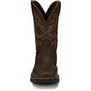 JUSTIN Men's Driller 11" Steel Toe Work Boot, Brown