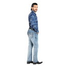 LAMASINI Men's Denim Stretch Bootcut Jean