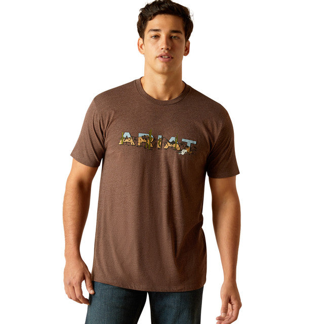Camiseta con paisaje y logotipo de ARIAT para hombre 10051759
