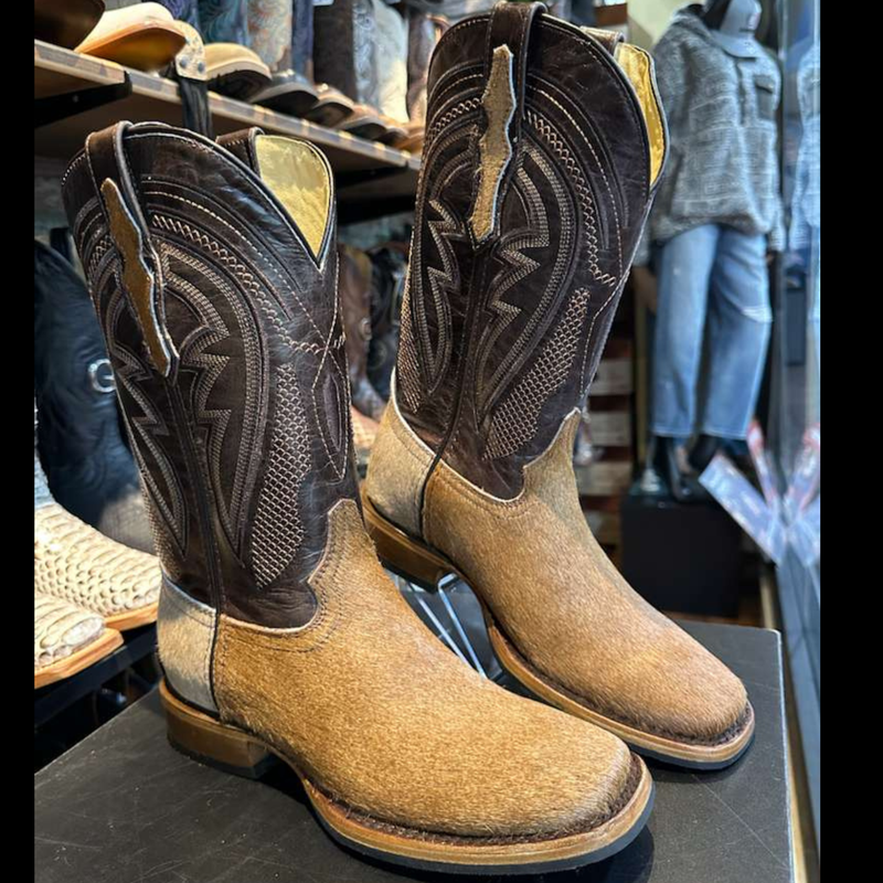 EL GENERAL Men's Rodeo Cowhide Western Boot, Brown