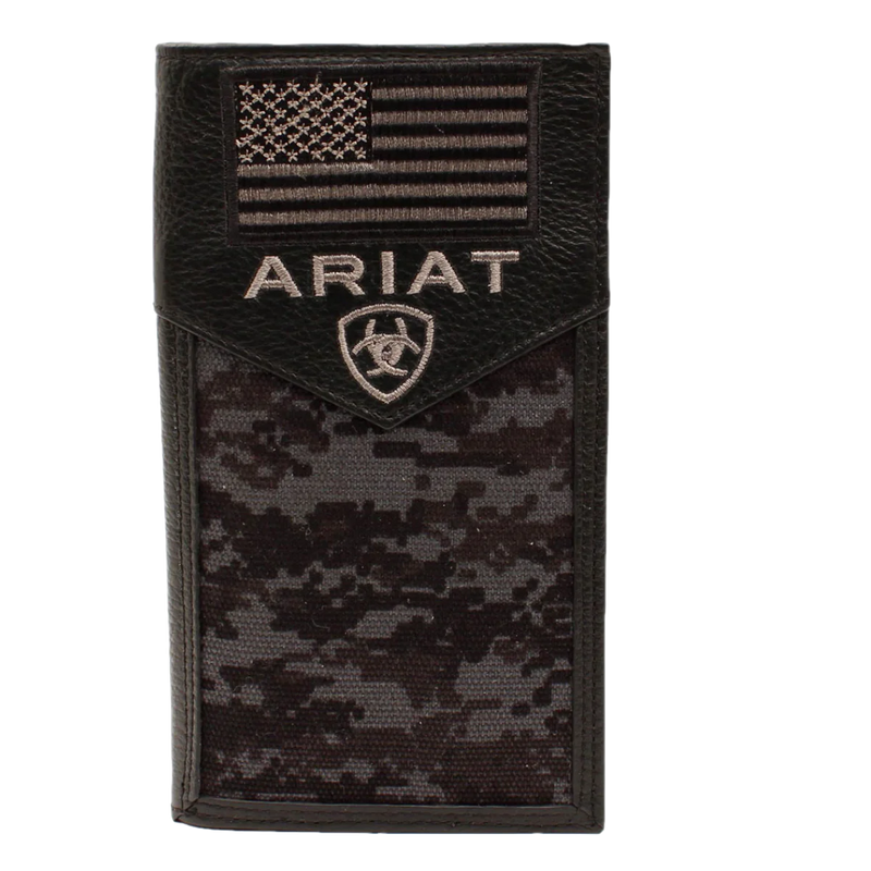 Ariat Men's Black Camo Rodeo Wallet A3536401