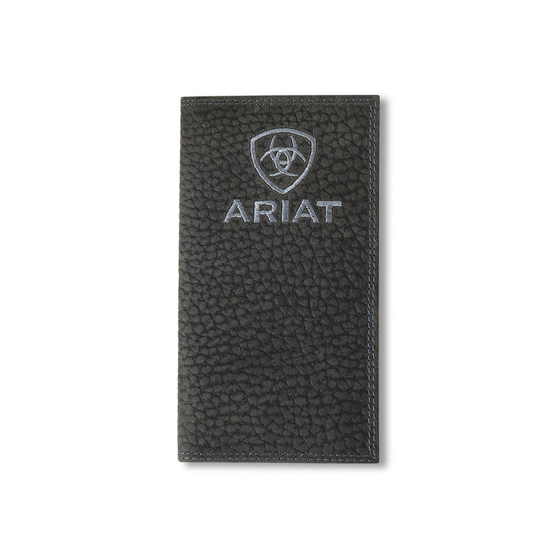 Cartera ARIAT Rodeo Bullhide negra bordada para hombre A3556201 