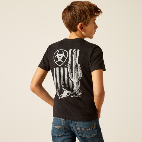 ARIAT BOY'S CACTUS FLAG SS TSHIRT 10051434