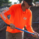 CATERPILLAR Men's ANSI Hi-Vis UPF Hooded Long Sleeve T-Shirt 1510567