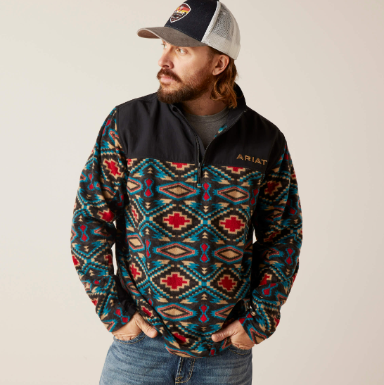 Suéter ARIAT para hombre Basis 2.0 Caldwell con cremallera de 1/4 10046141