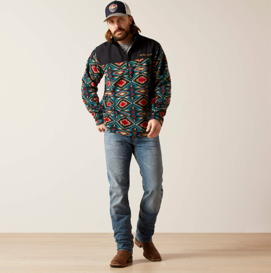 Suéter ARIAT para hombre Basis 2.0 Caldwell con cremallera de 1/4 10046141