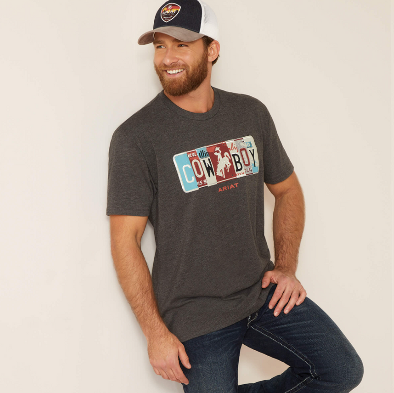 Camiseta vaquera con matrícula de ARIAT para hombre 10047881
