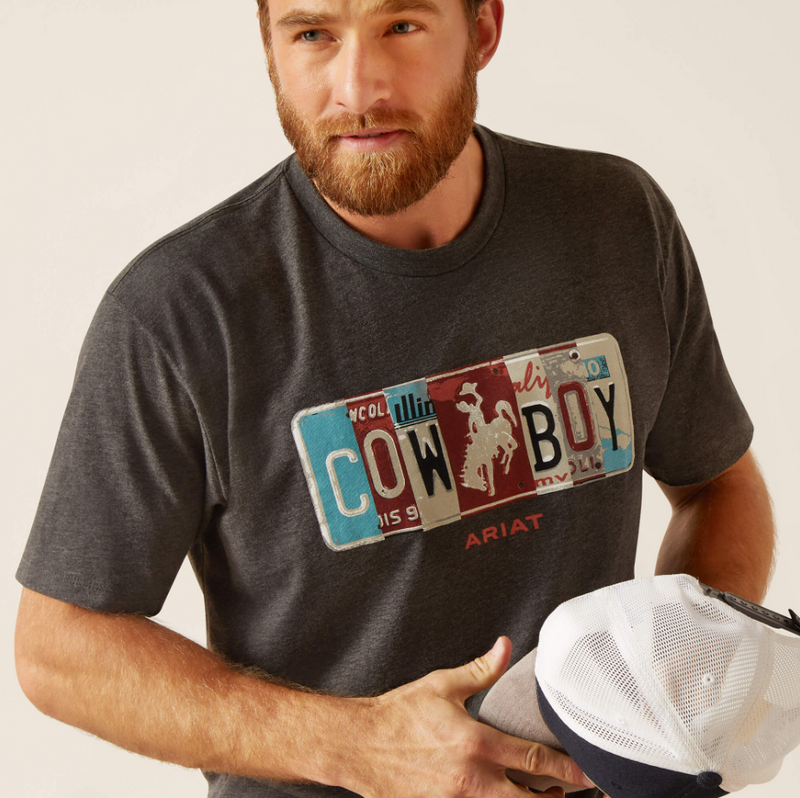 Camiseta vaquera con matrícula de ARIAT para hombre 10047881