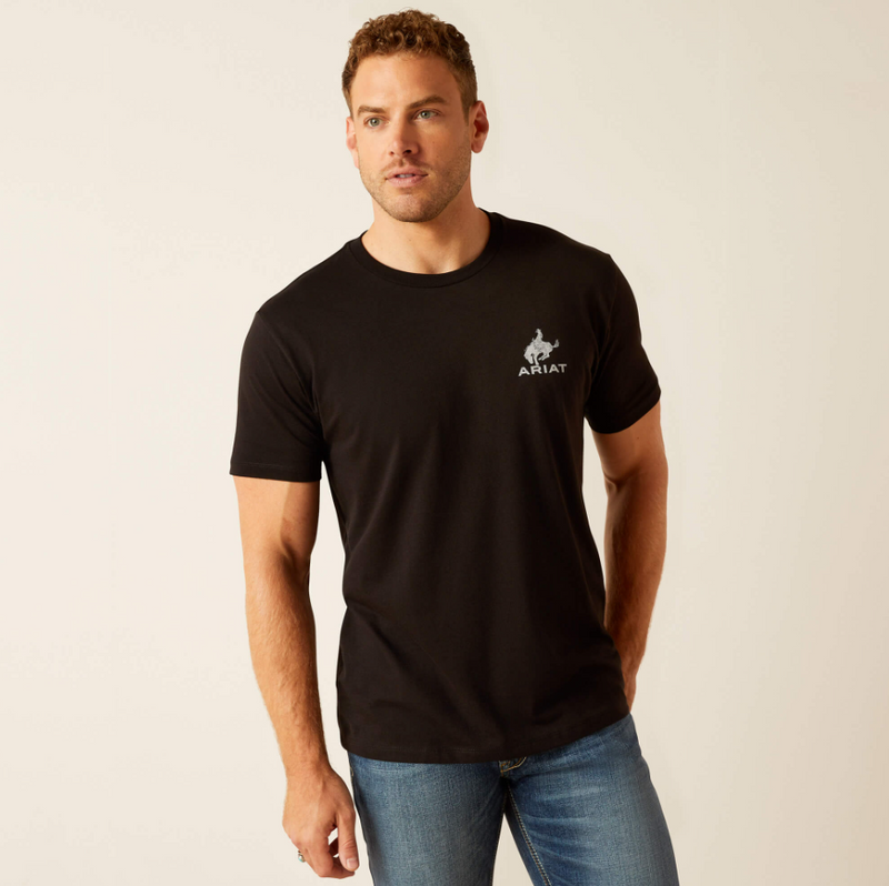 Camiseta ARIAT para hombre con la bandera del Bronco 10047897