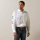 Camisa clásica de sarga con logotipo del equipo ARIAT para hombre 10040911