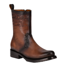CUADRA Men's Satro Chestnut Laser & Woven Toe Casual Western Boot CU625