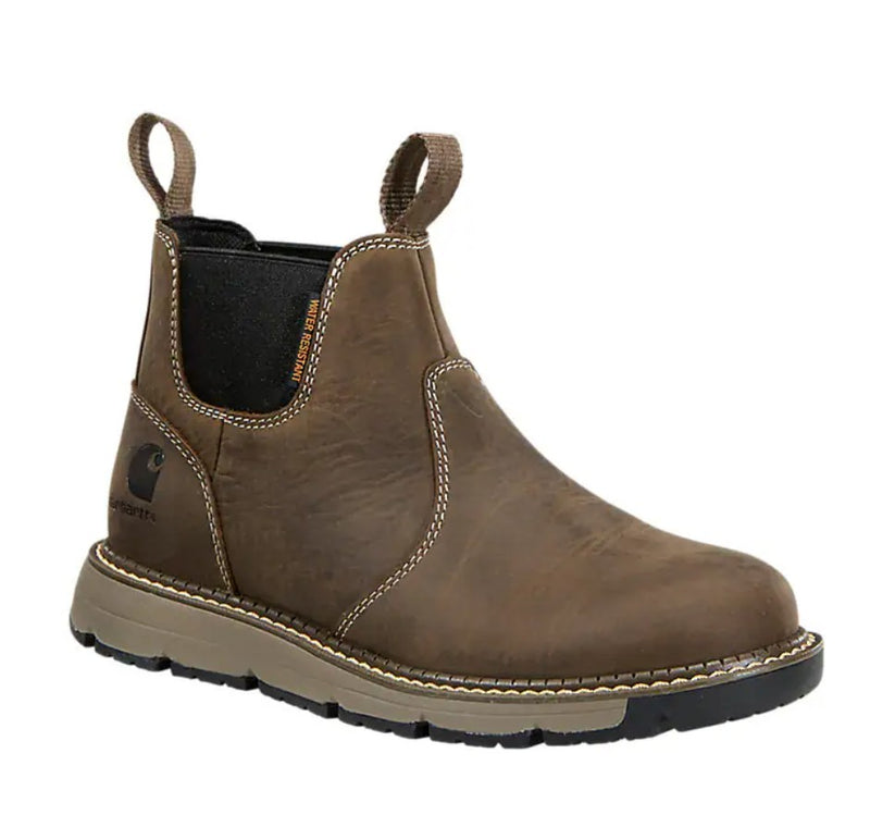 CARHARTT Women's Millbrook Water Resistant Romeo Wedge Boot, Dark Brown