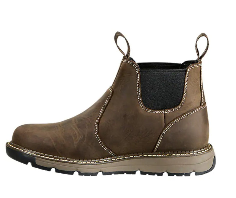 CARHARTT Women's Millbrook Water Resistant Romeo Wedge Boot, Dark Brown