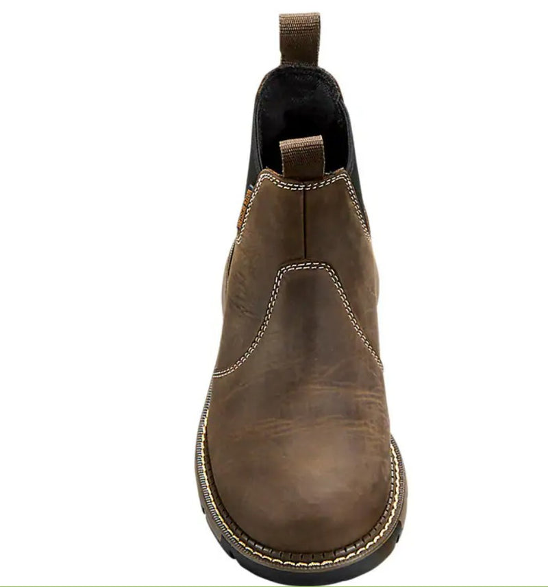 CARHARTT Women's Millbrook Water Resistant Romeo Wedge Boot, Dark Brown