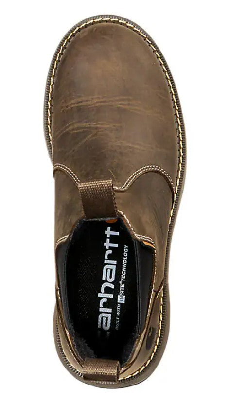 CARHARTT Women's Millbrook Water Resistant Romeo Wedge Boot, Dark Brown