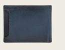CUADRA Men's Luxury Genuine Leather Wallet, Black & Blue