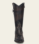 CUADRA Women's Embroidery Western Boot, Chocolate