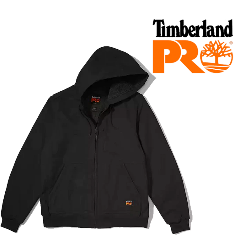 TIMBERLAND PRO Men's Gritman Fleece-Lined Hooded Canvas Jacket TB0A1VB4015