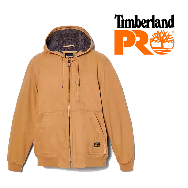 TIMBERLAND PRO Men's Gritman Fleece-Lined Hooded Canvas Jacket TB0A1VB4D02