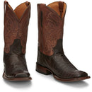 TONY LAMA Men's Canyon 11 Inch Genuine Caiman Belly Tail, Brown