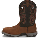 TONY LAMA Men's Junction 11" Waterproof Steel Toe Work Boot, Brown