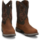 TONY LAMA Men's Junction 11" Waterproof Steel Toe Work Boot, Brown