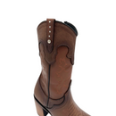 CUADRA Women's Santana Bovine Embroidery & Studs Zipper Western Boot CU769