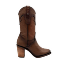 CUADRA Women's Santana Bovine Embroidery & Studs Zipper Western Boot CU769