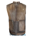 Chaleco CUADRA con cremallera para hombre, piel de cordero auténtica, JC321