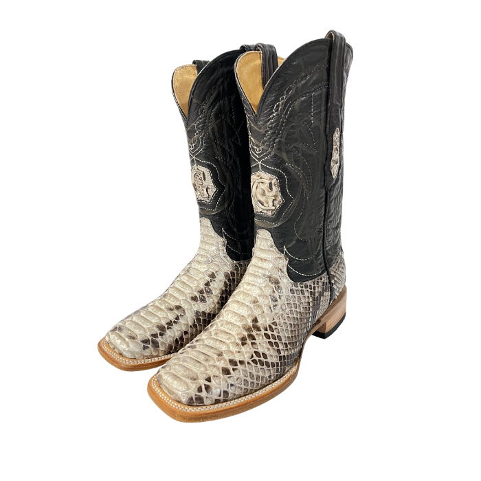 EL GENERAL Men's Exotic Leather Phyton Square Toe Rodeo Western Boots PI013