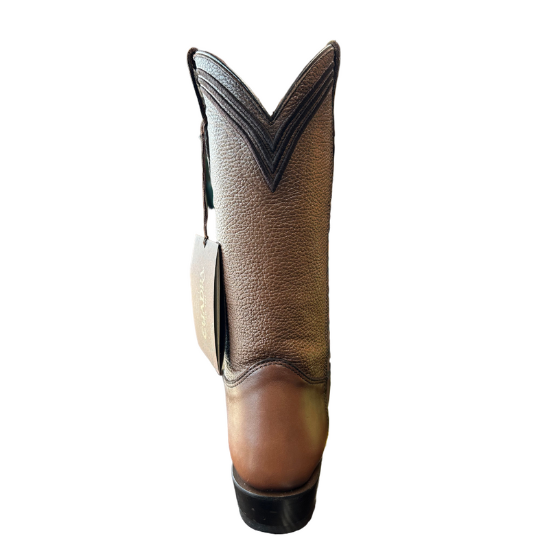 CUADRA - Bolso estrecho para hombre de piel de avestruz exótica bordada y tejida CU852 