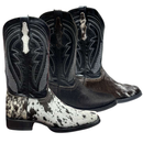 EL GENERAL Men's Rodeo Cowhide  Western Boot, Black