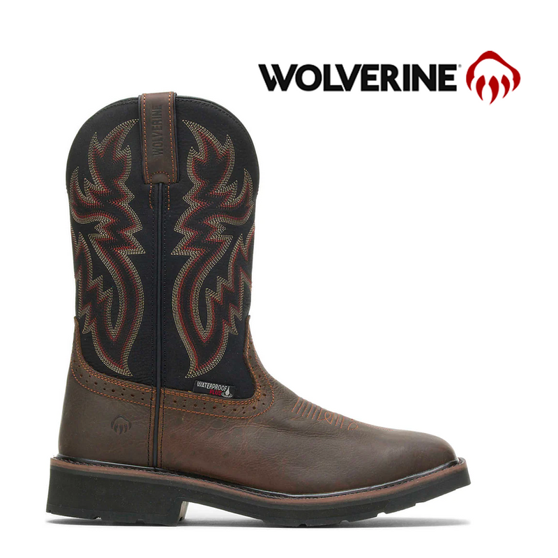 WOLVERINE Men's Rancher Round Toe Waterproof Soft Toe Work Boots W10768