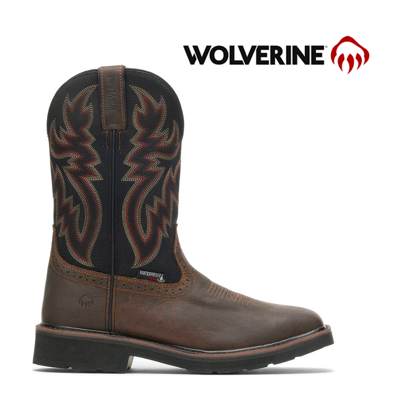 WOLVERINE Men's RANCHER Round Toe Waterproof Soft Toe Work Boots W10768