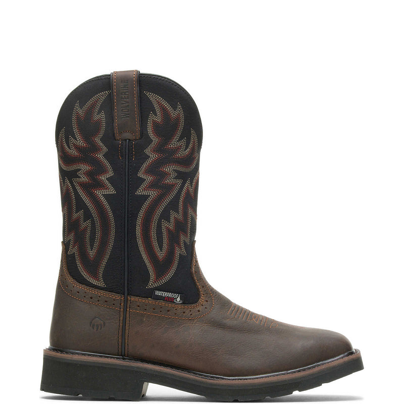 WOLVERINE Men's Rancher Wide Square Toe Waterproof Steel Toe Work Boots W10765