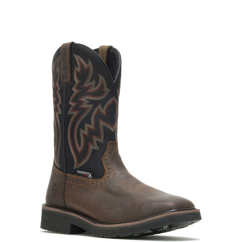 WOLVERINE Men's Rancher Wide Square Toe Waterproof Steel Toe Work Boots W10765