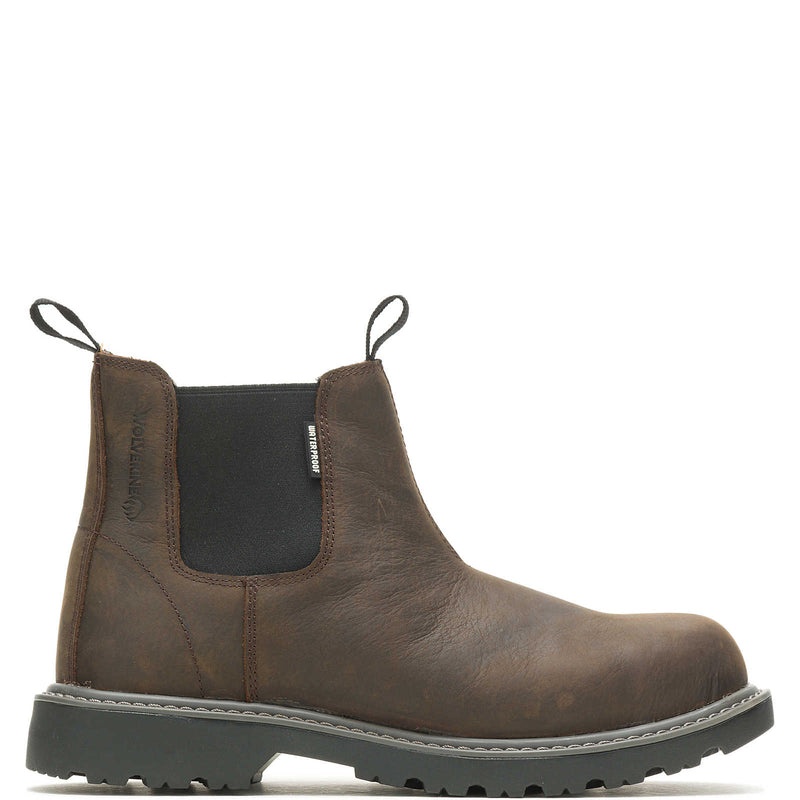 WOLVERINE Men's Floorhand Waterproof Steel Toe Work Boot, Brown