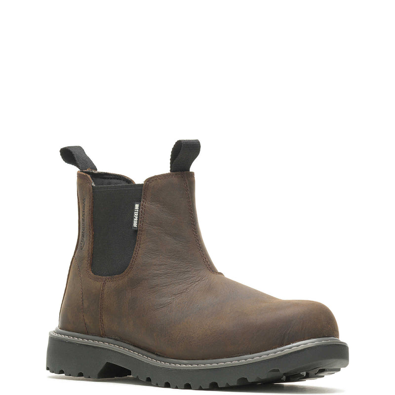 WOLVERINE Men's Floorhand Waterproof Steel Toe Work Boot, Brown