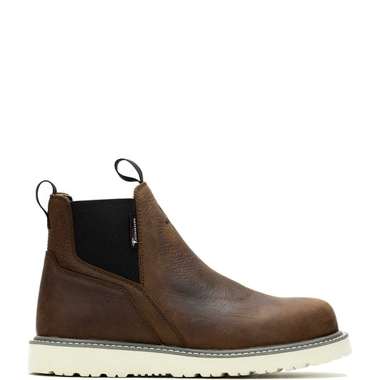 WOLVERINE Men's Trade Wedge Waterproof Soft Toe Work Boot, Brown